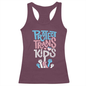 Protect Trans Kids Racerback Tank Top Transgender Pride Social Justice TS10 Maroon Print Your Wear