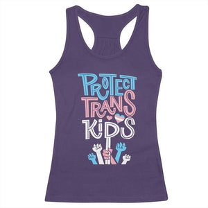 Protect Trans Kids Racerback Tank Top Transgender Pride Social Justice TS10 Purple Print Your Wear