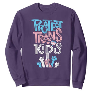 Protect Trans Kids Sweatshirt Transgender Pride Social Justice TS10 Purple Print Your Wear