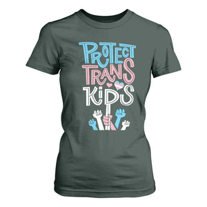 Protect Trans Kids T Shirt For Women Transgender Pride Social Justice TS10 Dark Forest Green Print Your Wear