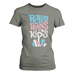 Protect Trans Kids T Shirt For Women Transgender Pride Social Justice TS10 Military Green Print Your Wear