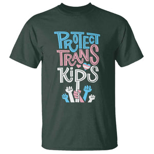Protect Trans Kids T Shirt Transgender Pride Social Justice TS10 Dark Forest Green Print Your Wear