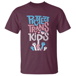 Protect Trans Kids T Shirt Transgender Pride Social Justice TS10 Maroon Print Your Wear