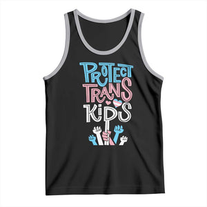 Protect Trans Kids Tank Top Transgender Pride Social Justice TS10 Black Athletic Heather Print Your Wear