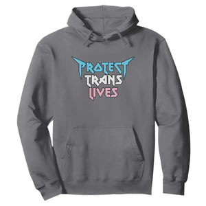 Protect Trans Lives Hoodie Heavy Metal TS10 Charcoal Print Your Wear