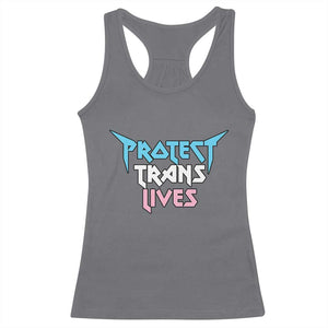 Protect Trans Lives Racerback Tank Top Heavy Metal TS10 Charcoal Print Your Wear