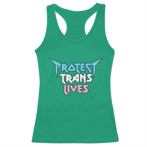 Protect Trans Lives Racerback Tank Top Heavy Metal TS10 Irish Green Print Your Wear