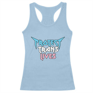 Protect Trans Lives Racerback Tank Top Heavy Metal TS10 Light Blue Print Your Wear