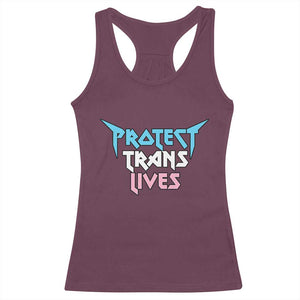 Protect Trans Lives Racerback Tank Top Heavy Metal TS10 Maroon Print Your Wear