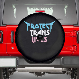 Protect Trans Lives Spare Tire Cover Heavy Metal TS10 Black Print Your Wear