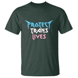 Protect Trans Lives T Shirt Heavy Metal TS10 Dark Forest Green Print Your Wear