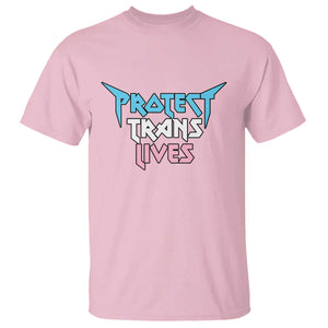 Protect Trans Lives T Shirt Heavy Metal TS10 Light Pink Print Your Wear
