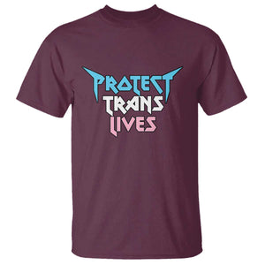 Protect Trans Lives T Shirt Heavy Metal TS10 Maroon Print Your Wear