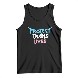 Protect Trans Lives Tank Top Heavy Metal TS10 Black Print Your Wear