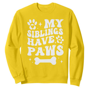 Protected By Dog Sweatshirt My Siblings Have Paws Funny Baby Shower Gift TS10 Daisy Print Your Wear