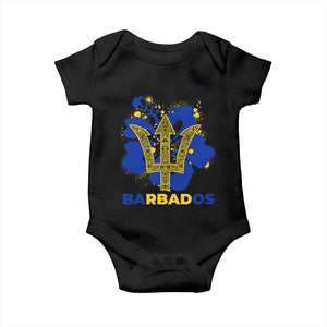 Proud Barbados Bajan Barbadian Flag Roots Baby Onesie TS11 Black Print Your Wear