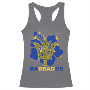 Proud Barbados Bajan Barbadian Flag Roots Racerback Tank Top TS11 Charcoal Print Your Wear