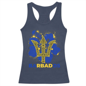 Proud Barbados Bajan Barbadian Flag Roots Racerback Tank Top TS11 Navy Print Your Wear