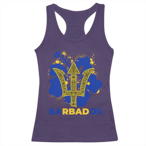 Proud Barbados Bajan Barbadian Flag Roots Racerback Tank Top TS11 Purple Print Your Wear