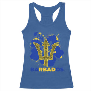 Proud Barbados Bajan Barbadian Flag Roots Racerback Tank Top TS11 Royal Blue Print Your Wear