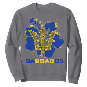 Proud Barbados Bajan Barbadian Flag Roots Sweatshirt TS11 Charcoal Print Your Wear