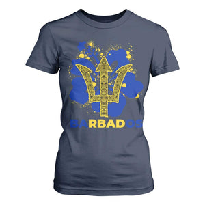 Proud Barbados Bajan Barbadian Flag Roots T Shirt For Women TS11 Navy Print Your Wear