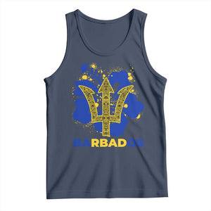 Proud Barbados Bajan Barbadian Flag Roots Tank Top TS11 Navy Print Your Wear