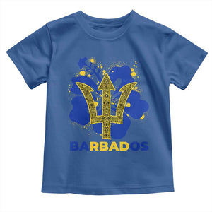 Proud Barbados Bajan Barbadian Flag Roots Toddler T Shirt TS11 Royal Blue Print Your Wear