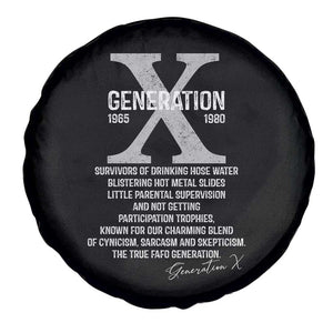 Proud Gen X 1965 to 1980 Spare Tire Cover Vintage Generation X TS11 Print Your Wear