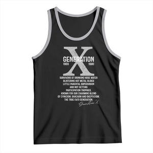 Proud Gen X 1965 to 1980 Tank Top Vintage Generation X TS11 Black Athletic Heather Print Your Wear