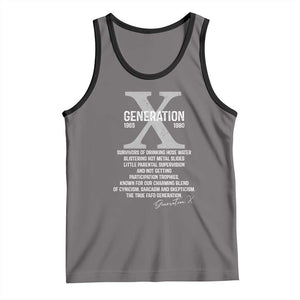 Proud Gen X 1965 to 1980 Tank Top Vintage Generation X TS11 Deep Heather Black Print Your Wear