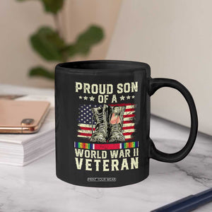 Proud Son Of World War 2 Veteran Coffee Mug WWII Vet Pride TS02 Print Your Wear