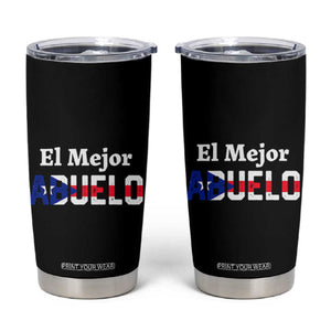 Puerto Rico Grandpa Tumbler Cup La Mejor Abuelo Grandpa Father's Day Gift TB10 Black Print Your Wear