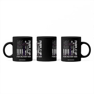 Purple Up For Military Kids Coffee Mug Camo American Flag Military Child Month USA Camouflage TS10 Print Your Wear