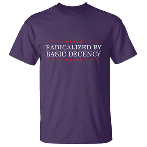 Radicalized By Basic Decency T Shirt Feminist Activist Protest TS10 Purple Print Your Wear