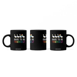 Rainbow Goose Dare to Be Yourself LGBTQ Pride Coffee Mug TS10 Print Your Wear