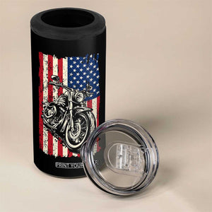 Real Grandpas Ride Motorcycles 4 in 1 Can Cooler Tumbler Some Grandpas Play Bingon American Flag TB10 Print Your Wear