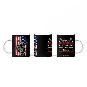 Real Grandpas Ride Motorcycles Coffee Mug Some Grandpas Play Bingon American Flag TB10 Print Your Wear
