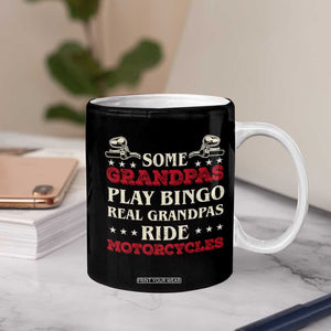 Real Grandpas Ride Motorcycles Coffee Mug Some Grandpas Play Bingon American Flag TB10 Print Your Wear