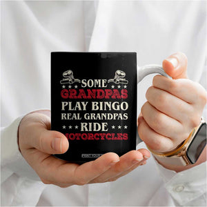 Real Grandpas Ride Motorcycles Coffee Mug Some Grandpas Play Bingon American Flag TB10 Print Your Wear