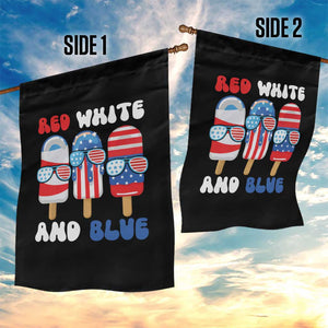 Red White Blue Popsicle 4th of July Garden Flag Patriotic USA Flag TS10 Print Your Wear