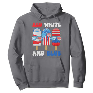 Red White Blue Popsicle 4th of July Hoodie Patriotic USA Flag TS10 Charcoal Print Your Wear