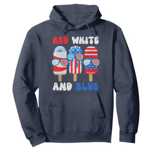 Red White Blue Popsicle 4th of July Hoodie Patriotic USA Flag TS10 Navy Print Your Wear