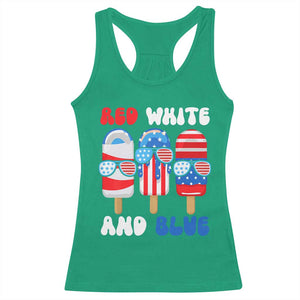 Red White Blue Popsicle 4th of July Racerback Tank Top Patriotic USA Flag TS10 Irish Green Print Your Wear