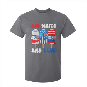 Red White Blue Popsicle 4th of July T Shirt For Kid Patriotic USA Flag TS10 Charcoal Print Your Wear