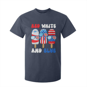 Red White Blue Popsicle 4th of July T Shirt For Kid Patriotic USA Flag TS10 Navy Print Your Wear