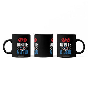 Red White and Jew Coffee Mug Funny Jewish Patriotic 4th of July Star Of David TS02 Print Your Wear