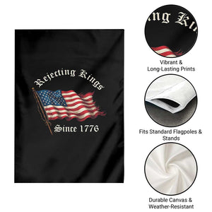 Rejecting Kings Garden Flag Since 1776 No Kings In America Retro US Flag TS10 Print Your Wear
