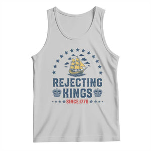 Rejecting Kings Since 1776 Tank Top Vintage Patriotic Ship No King In America TS02 Ash Print Your Wear