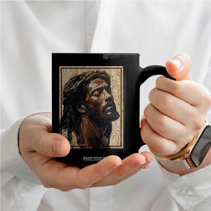 Religious Black Jesus With Crown Of Thorns Coffee Mug TS11 Print Your Wear